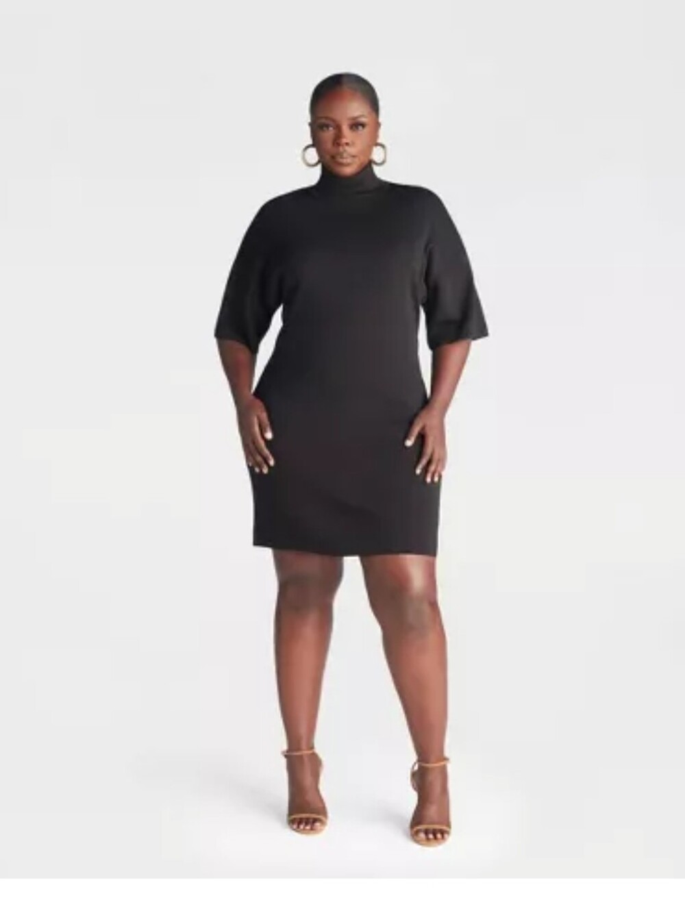 KBB by KAHLANA Women's Short Sleeve 'The Laceback Mini Dress' - BlackSize 2X